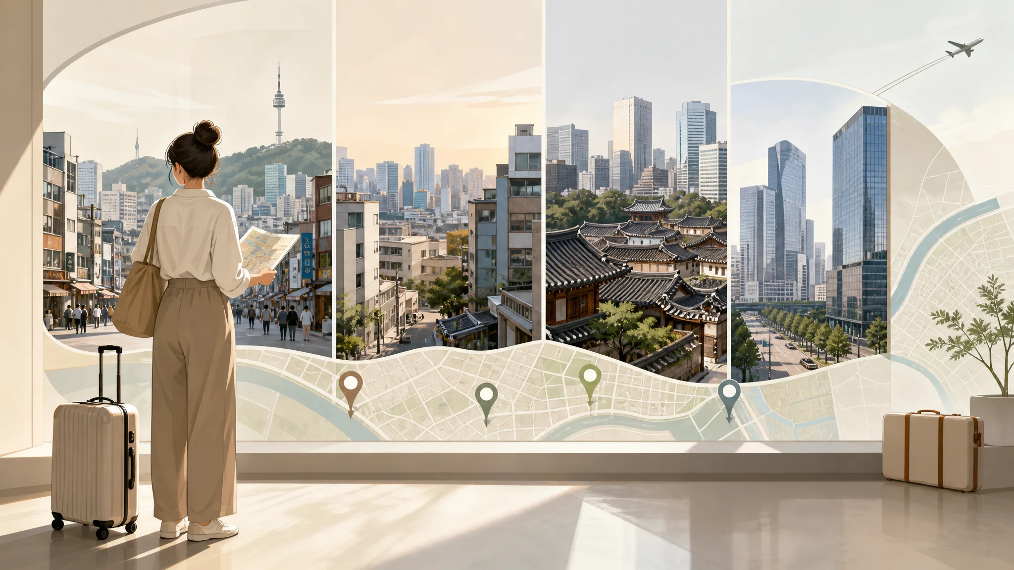 Seoul stay guide for smart travelers — AI-generated editorial illustration
