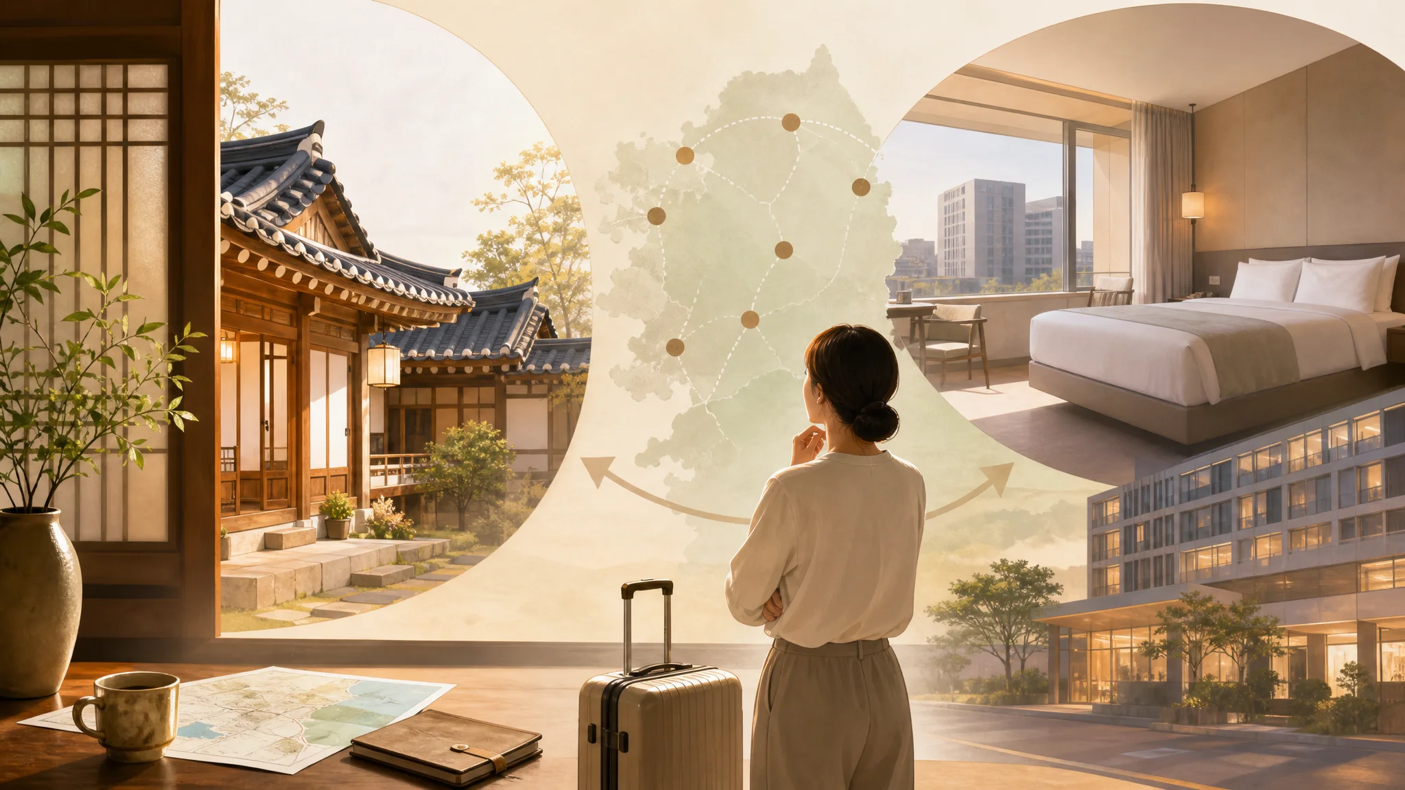 National Heritage Stay (Traditional House) — Hanok Accommodation Guide — AI-generated editorial illustration